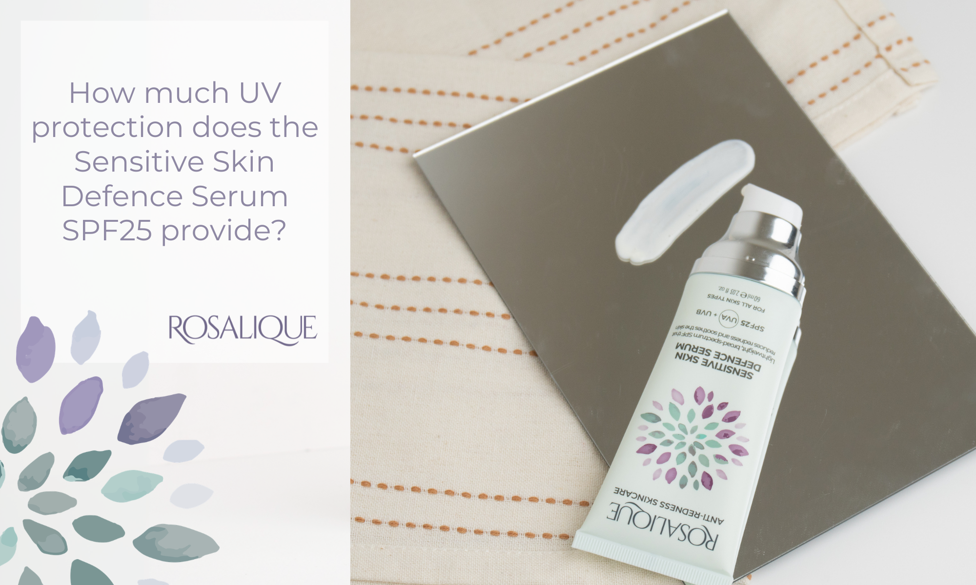 How much UV protection does the Sensitive Skin Defence Serum SPF25 provide?