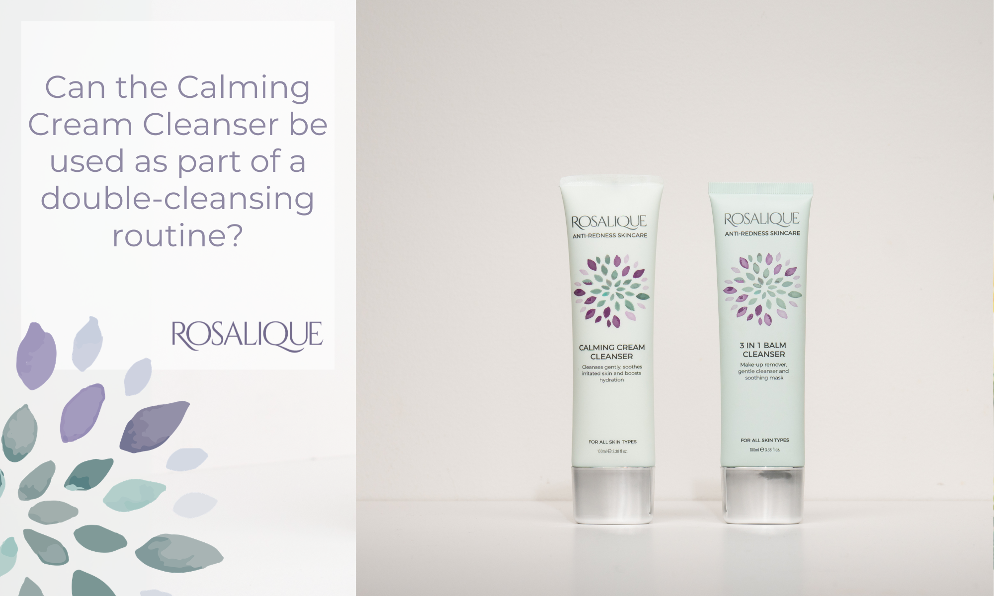 Can the Calming Cream Cleanser be used as part of a double-cleansing routine?