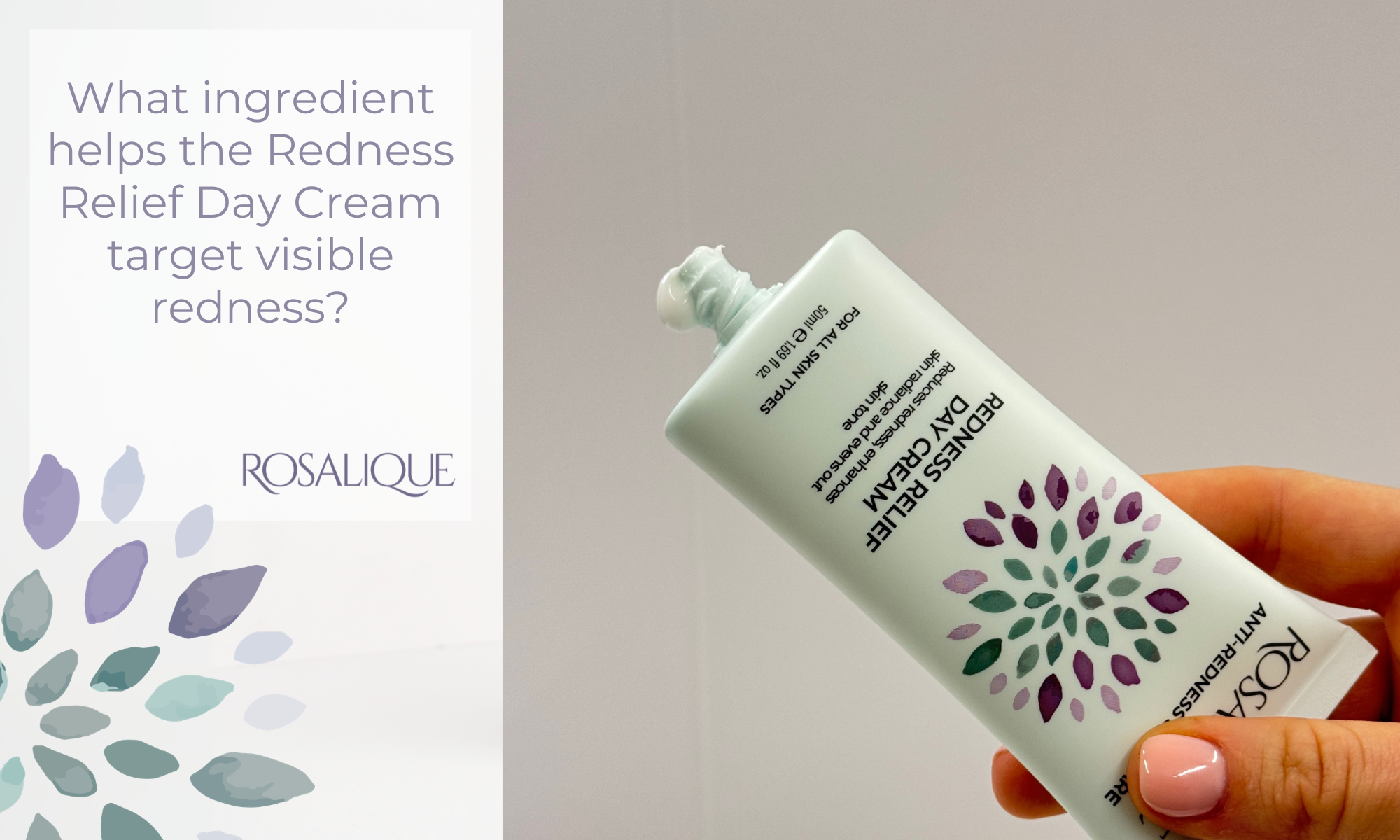 What ingredient helps the Redness Relief Day Cream target visible redness?
